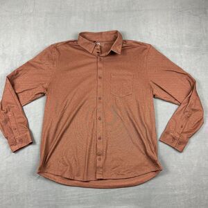 VRST Shirt Mens XL Button Down Earth Brown Heather Anti-Odor‎ Stretch NWT